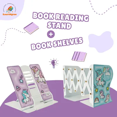 ilearnngrow Book Shelves + Book Reading Stand