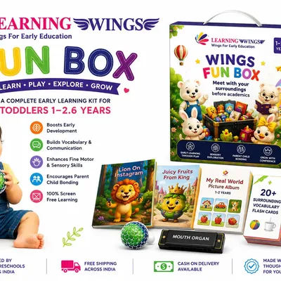 Learning Wings Home Preschool Kit | Playway (Age 1–2 Years) | Complete Home Schooling Kit