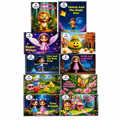 Kids Story Books Combo Pack for Children | Moral & Educational Bedtime Story Books Set | Colorful Picture Books for Kids | Early Learning Books Collection (Pack of 10)