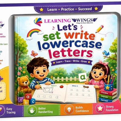 Let's Set Write Lowercase Letters, Trace and Write Book, Ages 3+, NEP 2020 Aligned, Preschool & LKG