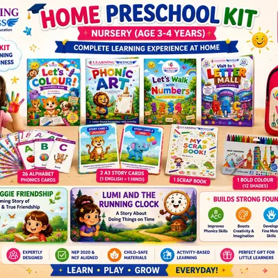 Learning Wings Home Preschool Kit | Nursery (Age 3–4 Years) | Complete Preschool Learning Kit