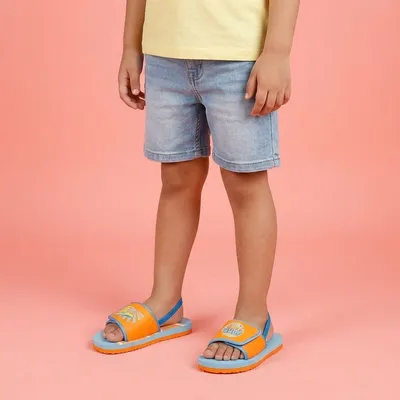 Onyc Orange Sliders For Kids Surfing Sliders Unisex Orange