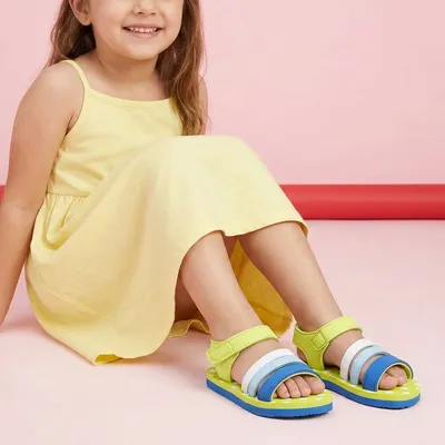Onyc Premium Butterscotch Kids Sandals For Girls Lime Green Limegreen