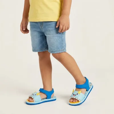 Premium Monster Artistic Sandals Skyblue Unisex Sky Blue