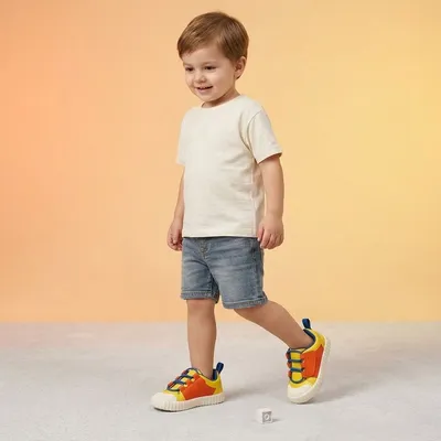 Poco Toddlers Comfortable Lightweight Lace Free Sneakers Yellow Boys Yellow
