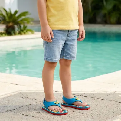 Premium Bear Jellies Flip Flops Sky Blue Boys Skyblue