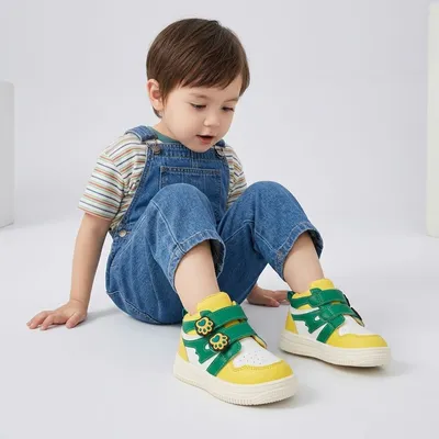 Colorpop Toddlers High Ankle Sneakers Yellow Green For Unisex