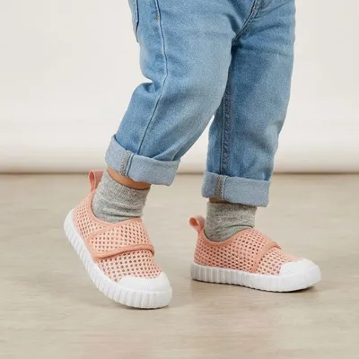 Airy Toddlers First Step Breathable Shoes Peach Unisex Peach