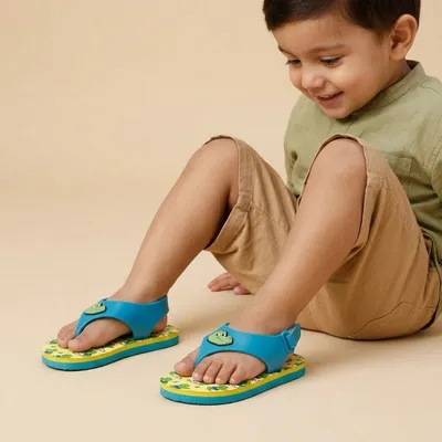 Premium Crocodile Jellies Flip Flops Sky Blue Unisex Tealblue