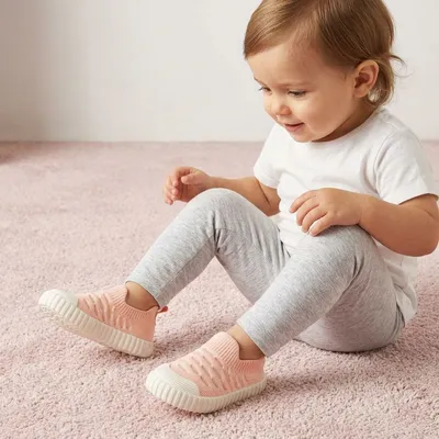 Cloudy Toddlers First Step Shoes Peach Unisex Peach