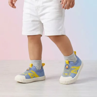 Ducky Toddlers First Step Shoes Sky Blue Yellow Unisex Sky Blue