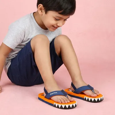 Premium Shark Flip Flops With Adjustable Backsupport Orange Unisex Orange