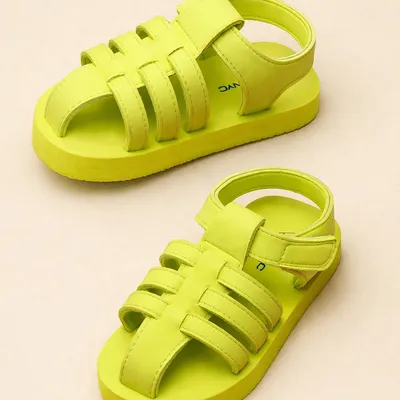 Onyc Tooti Frooti Kids Sandals Lime Green Unisex Limegreen