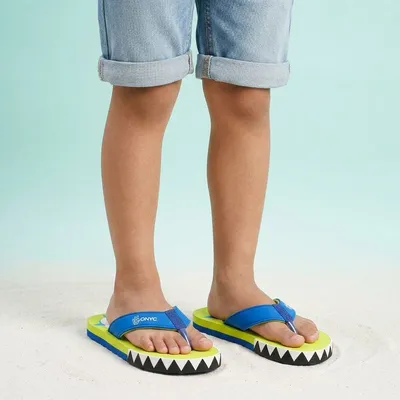 Premium Shark V Shape Flip Flops With Foxing Unisex Limegreen