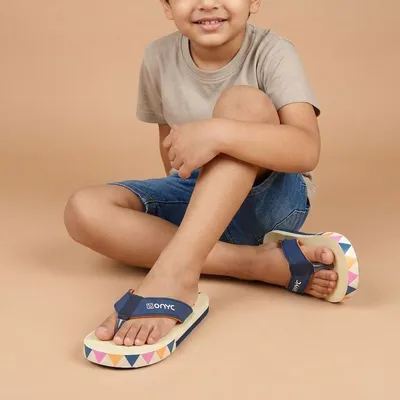 Premium Leo V Shape Flip Flops Beige Unisex Beige