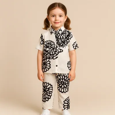 Black & White Stripes Co-ord Set (MC088)