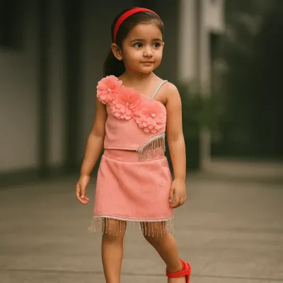 Peach Skirt Set (SW025)