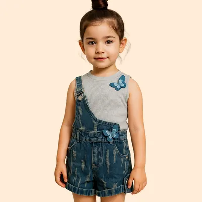 Denim Blue Shorts Set (CA076)