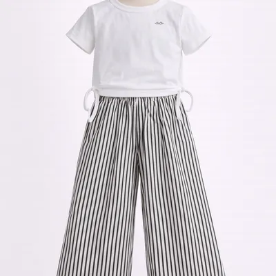 Cream Stripes Co-ord Set (CA048)