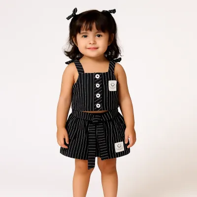 Black & White Stripes Co-ord Set (SW026)