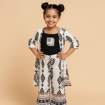 Black & White Stripes Co-ord Set (MC093)