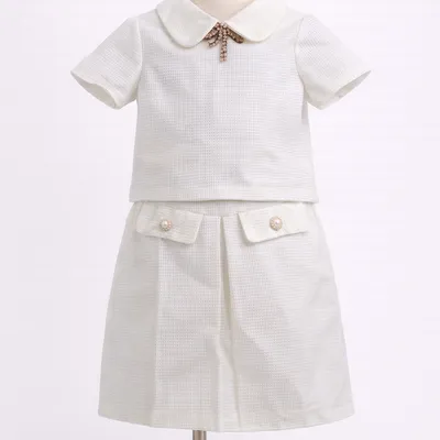 Cream Skirt Set (CA017)