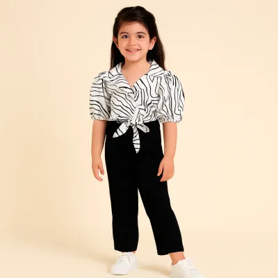 Black & White Stripes Co-ord Set (MC083)