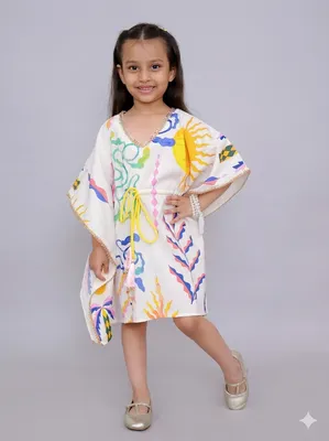 Yellow sun print kaftan