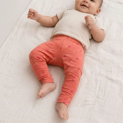 Organic Cotton Leggings Peach- Set of 2