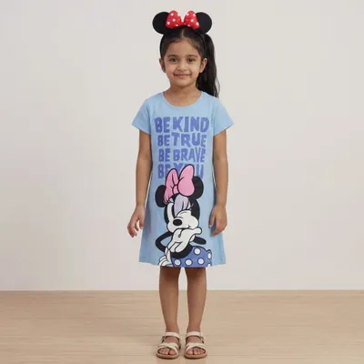 Night Dress Long Tops Disney- Blue