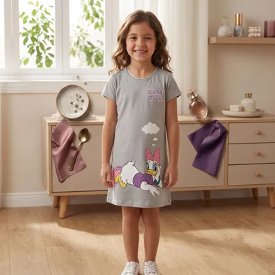 Night Dress Long Tops Disney-Grey