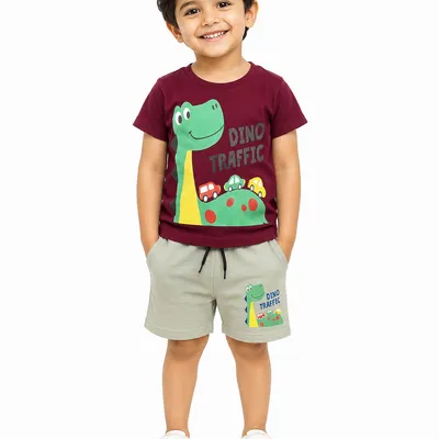 Shorts And Tee Set Dino