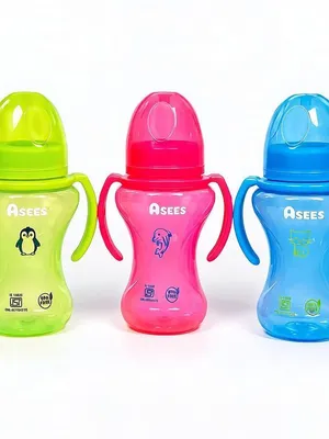 Multicolour BPA Free Sippy Cups With Handles For Babies