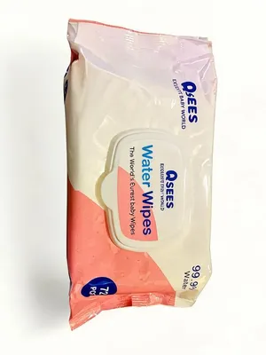 Qsees Water Baby Wipes 72 Pieces