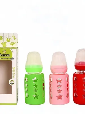 Asees Baby Love Glass Feeder Bottles Set
