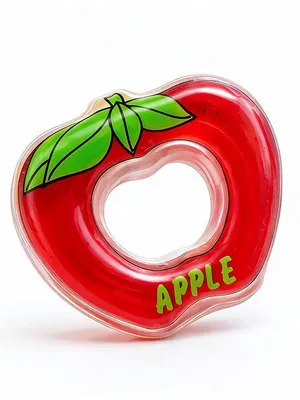 Red Apple Shaped Water Filled Teether for Babies