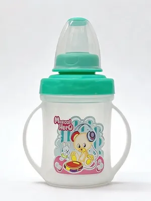 Green Plastic 2 In 1 Sippy Cup for Babies