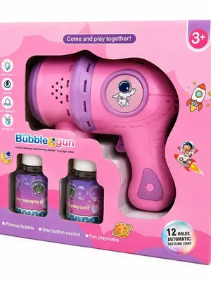 Abhiraj toys Automatic Bubble Gun Machine with Chargeable Battery Kids 100ml Solution Bottle Water Gun