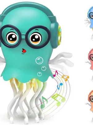 Abhiraj toys Dancing Jellyfish Toy, Light-up Musical Jellyfish with 360° Rotating