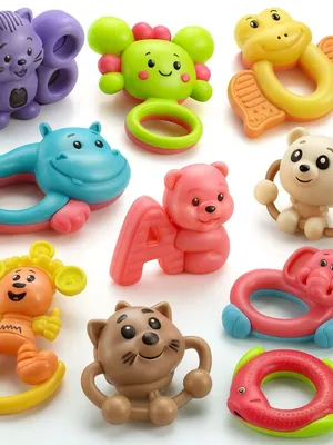 Abhiraj toys PACK OF 8 RATTLE SET FOR NEW BORN BABIES, TOY FOR BABIES, NON-TOXIC Rattle