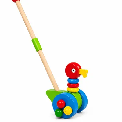 Wooden Cat Push Along Toy – Disassembling Animal Cart for Toddlers — KT-02