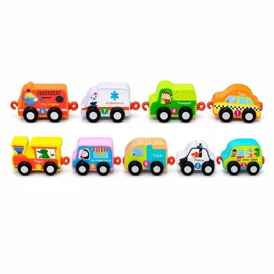 Traffic Digital Train – Mini Vehicle Set with Numbers for Kids
