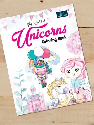 The World Of Unicorns Coloring Book For Kids