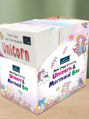 Mini Copy Coloring Unicorn & Mermaid Box – Set of 40 Small Coloring Books for Kids Featuring Magical Creatures for Creative & Fun-Filled Coloring Time