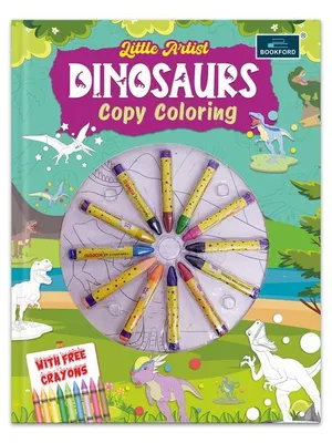 Little Artist Dinosaurs Copy coloring for kids