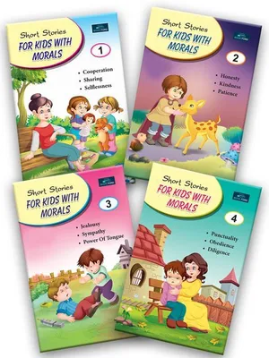 Short Stories For Kids With Morals - Set Of 4 Books For Kids ,