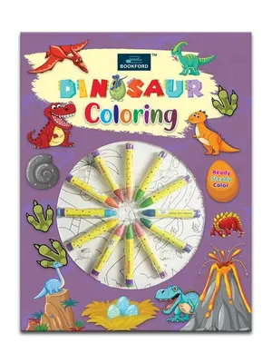 Ready Steady Dinosaur Coloring Book With Crayons