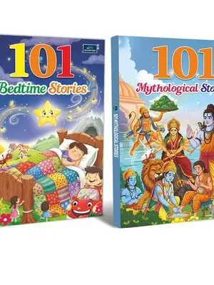 101 Bedtime Stories Book + 101 Mythological Stories Book(Set of 2)