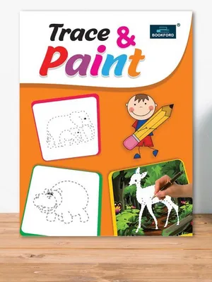 Trace And Paint Coloring Book For Kids