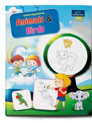 Creative Copy Coloring Book of Animals And Birds Coloring Book For Kids